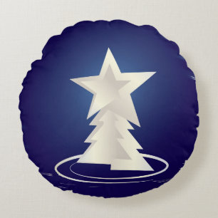 White Christmas Round Pillow