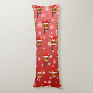 White Christmas Rudolph the Red Nosed Reindeer Body Pillow