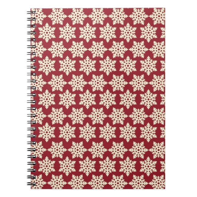 White Christmas Snowflakes Notebook (Front)