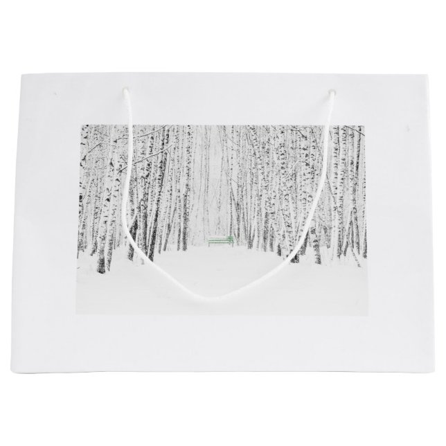 White Christmas Tale Large Gift Bag (Front)