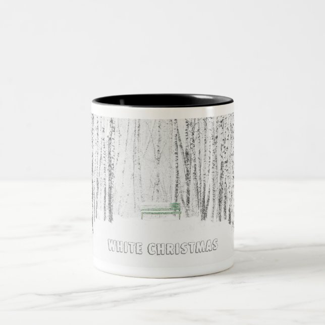 White Christmas Tale Two-Tone Coffee Mug (Center)