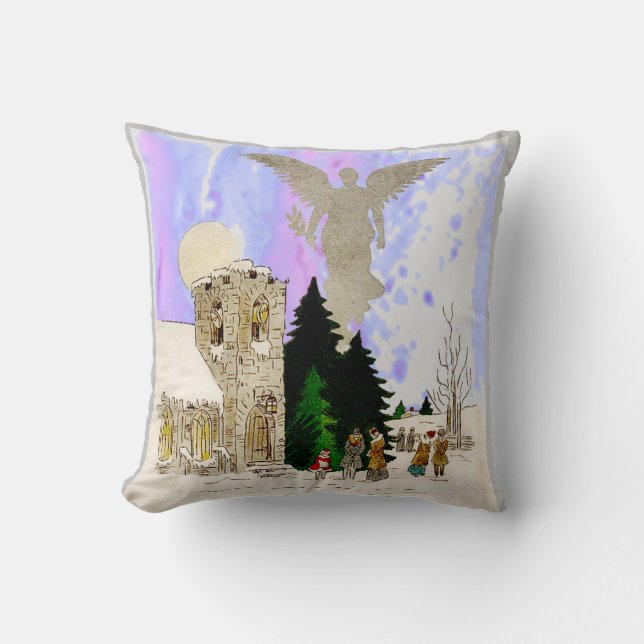 White Christmas - Throw Pillow (Front)