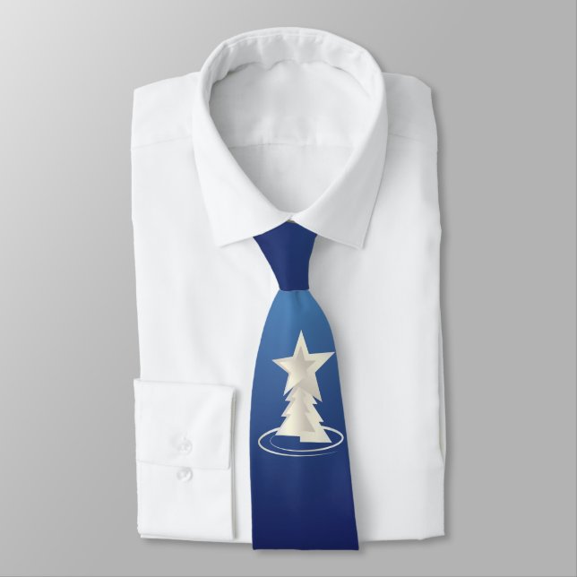 White Christmas Tie (Tied)