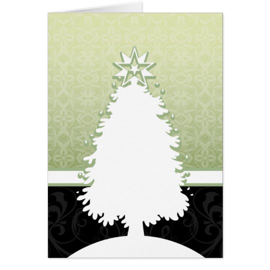 White Christmas Tree Card