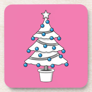 White Christmas Tree Coaster
