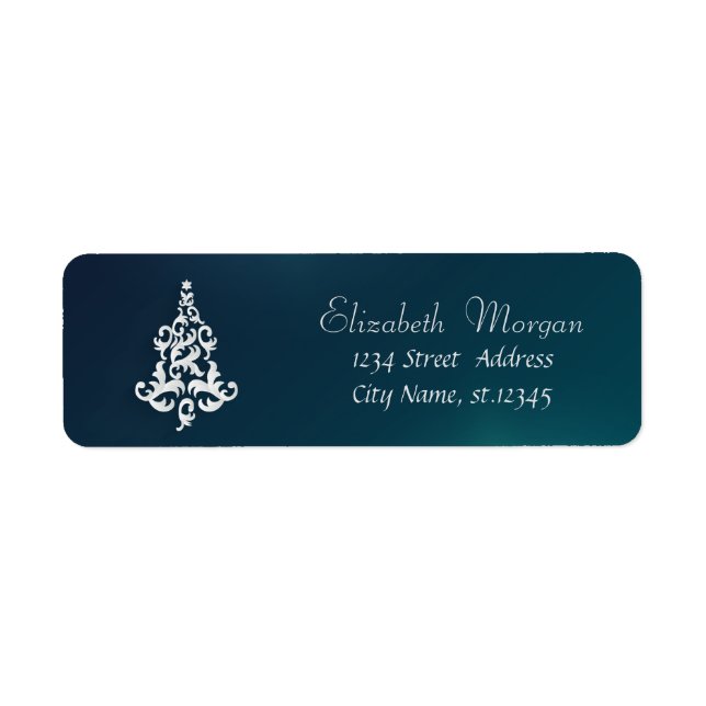 White Christmas Tree Green Holiday, Noël (Devant)