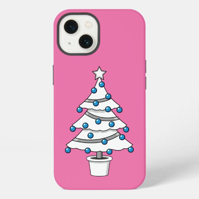 White Christmas Tree iPhone Case (Back)
