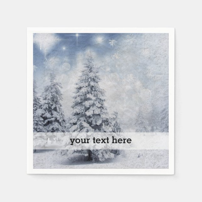 White Christmas tree Napkin (Front)