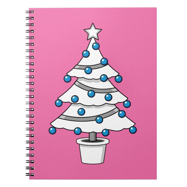 White Christmas Tree Notebook (Front)
