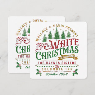 White Christmas Wallace And Davis Haynes Sister Invitation