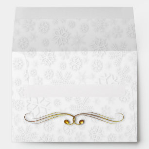 White Christmas Wedding Envelopes