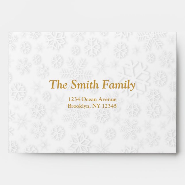 White Christmas Wedding Envelopes (Front)