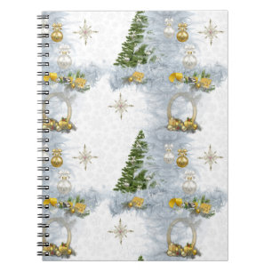 White Christmas Wedding Repeat Design Notebook