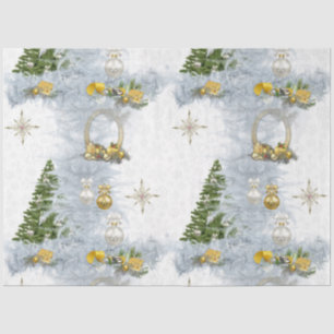 White Christmas Wedding Repeat Design Tissue Paper