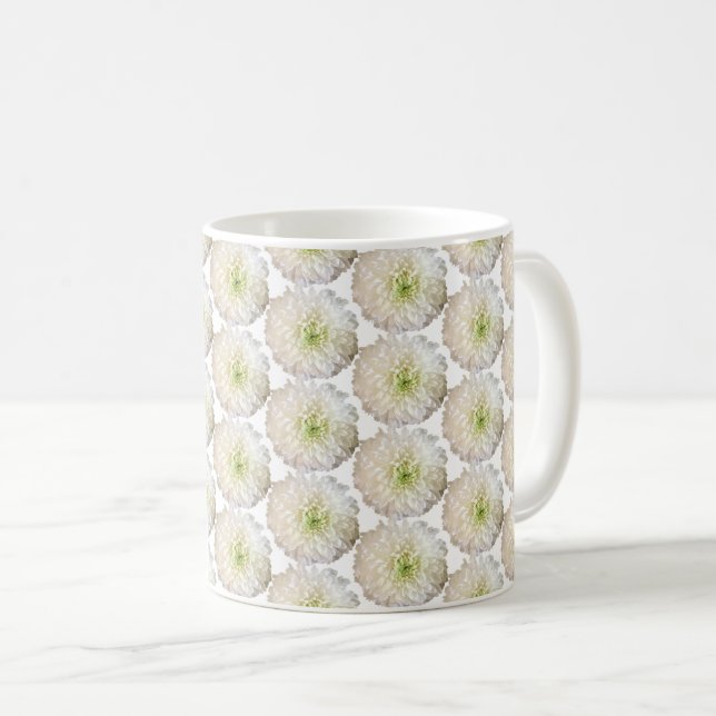 White Chrysanthemum   Coffee Mug (Front Right)
