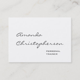 White Chubby Handwriting Trainer Business Card