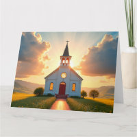 White Church in a Country Meadow