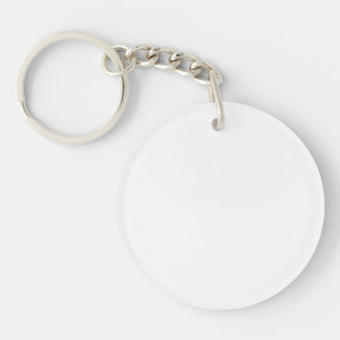 White Circle Acrylic Keychain