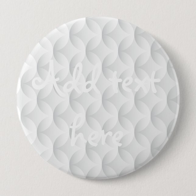 White circle embossed 4 inch round button (Front)