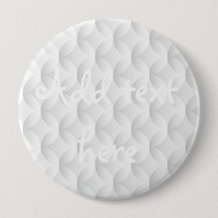 White circle embossed 4 inch round button