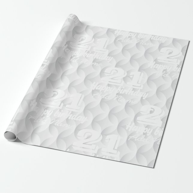 White circle embossed wrapping paper (Unrolled)