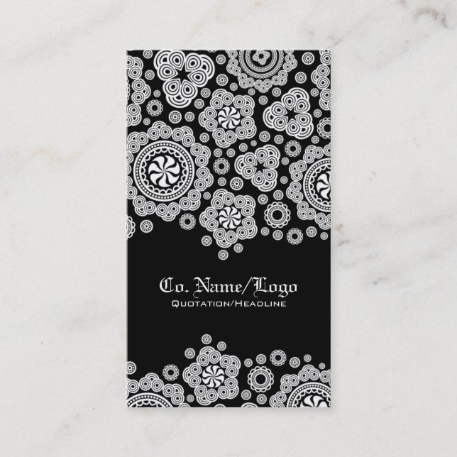 White Circle Pattern Business Card (Front)