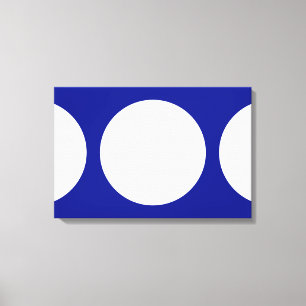 White Circles on Blue Canvas Print