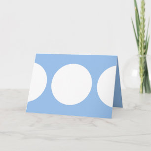 White Circles on Light Blue Card