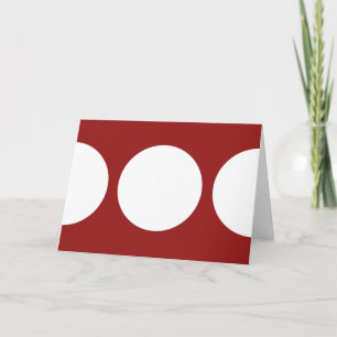 White Circles on Red Holiday Card