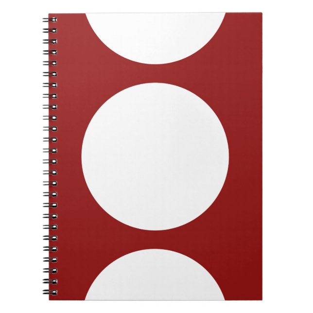 White Circles on Red Notebook (Front)