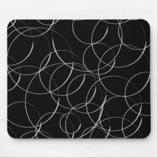 White circles pattern mouse pad