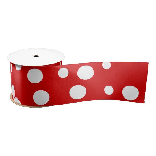 White circles satin ribbon