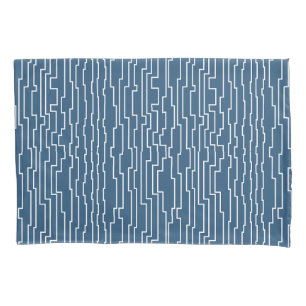 White Circuit Lines Pillowcase