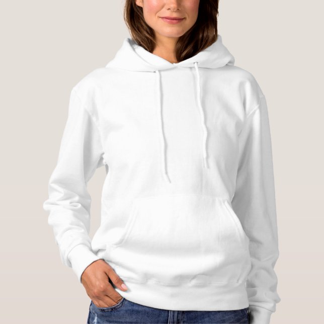 White Classic Plain And Simple Solid Colour Hoodie (Front)