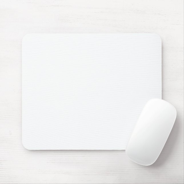 White Classic Plain And Simple Solid Colour  Mouse Pad (With Mouse)