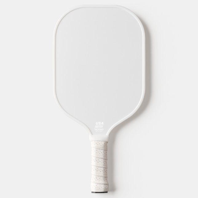 White Classic Plain And Simple Solid Colour Pickleball Paddle (Front)