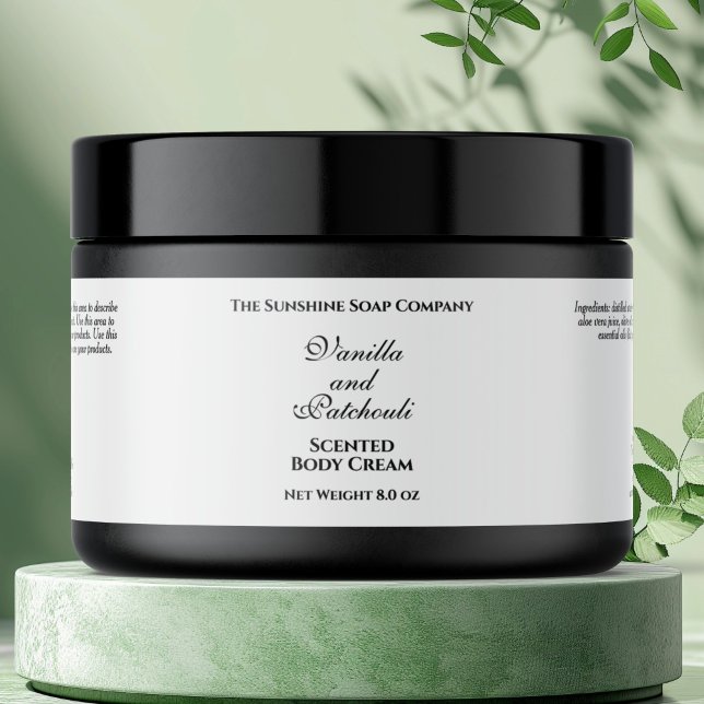 White Classic Style Waterproof Cosmetics Jar Label (Creator Uploaded)