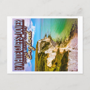 WHITE CLIFFS OF DOVER - DOVER KENT ENGLAND POSTCARD