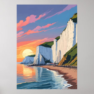 White Cliffs of Dover – Iconic Coastal Landscape Poster