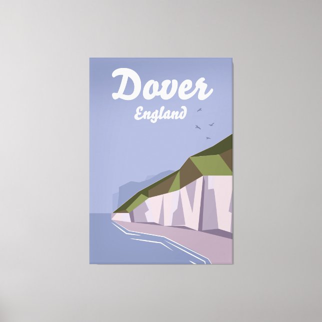 White Cliffs of Dover travel poster Canvas Print (Front)