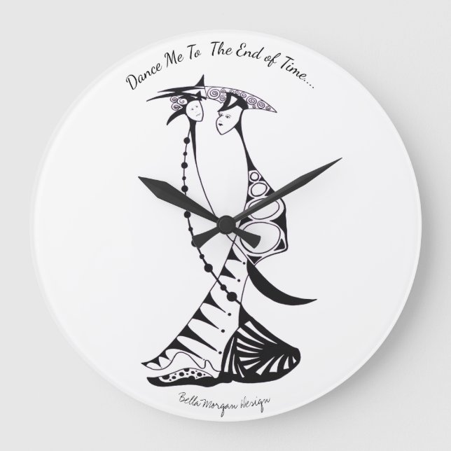 White Clock with Dancing Couple (Front)