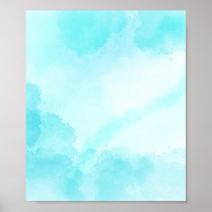 White cloud on blue sky background poster