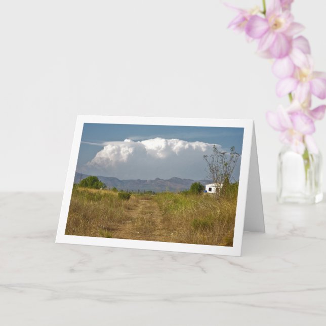 White Cloud over Mountain Card (Orchid)