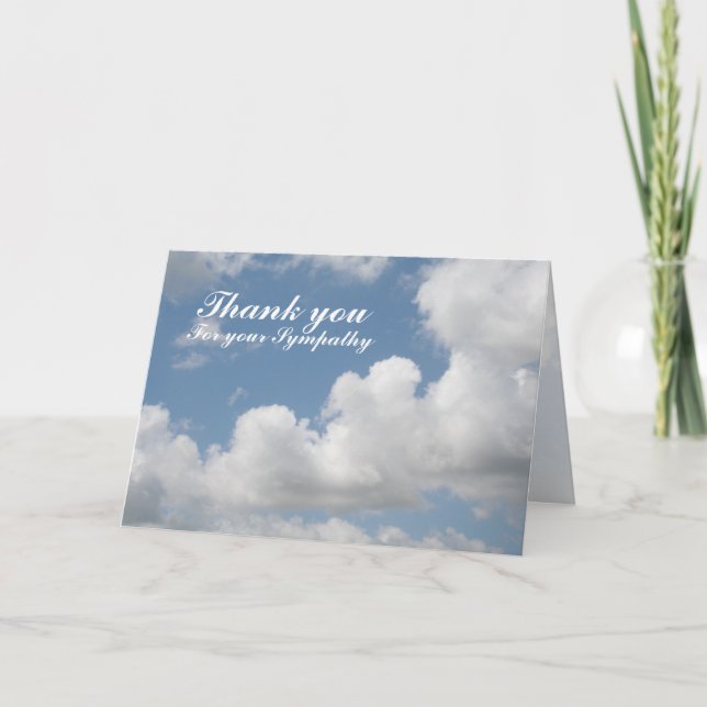 White Cloud Thank you Card (Front)