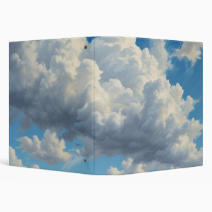White Clouds and Clear Blue Sky Binder