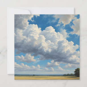 White Clouds and Clear Blue Sky Card