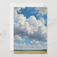 White Clouds and Clear Blue Sky