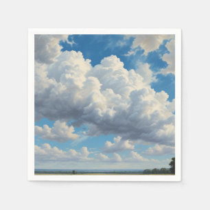 White Clouds and Clear Blue Sky Napkin
