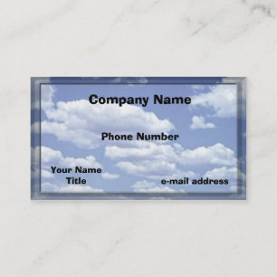 White Clouds Blue Sky Business Card