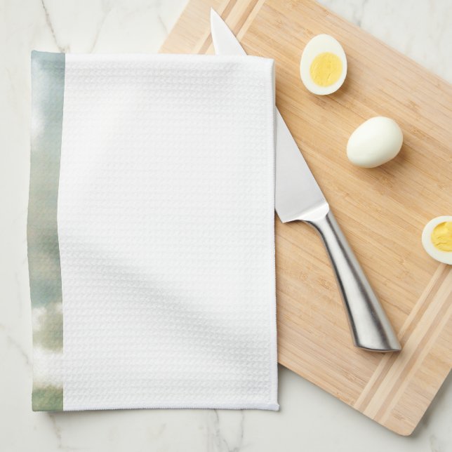 White Clouds & Blue Sky Kitchen Towel (Quarter Fold)